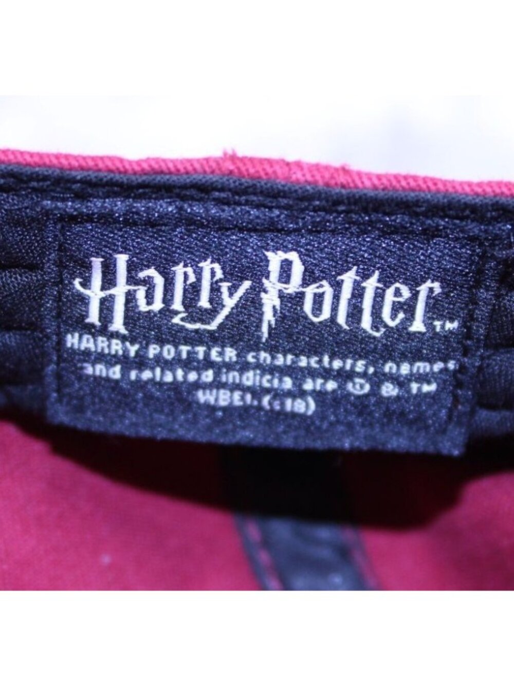 OSFA Harry Potter Hogwarts Alumni Adjustable Strapback Cap Hat Dark Red - Picture 2 of 8